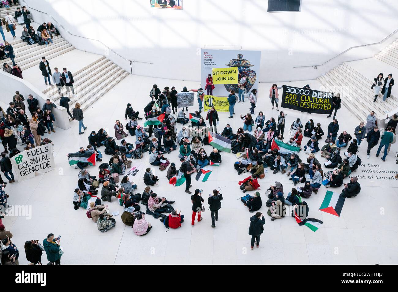 London, UK. 10 February 2024. Pro-Palestine activists from Energy