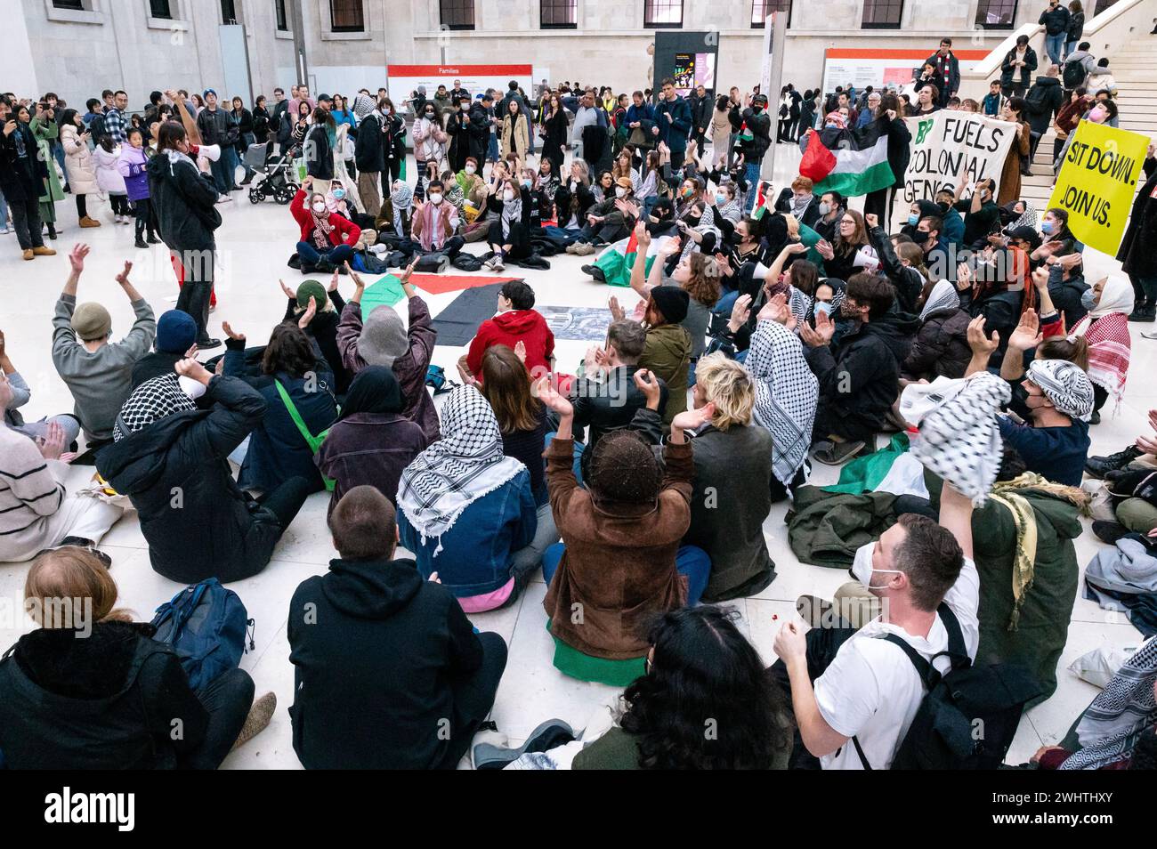 London, UK. 10 February 2024. Pro-Palestine activists from Energy