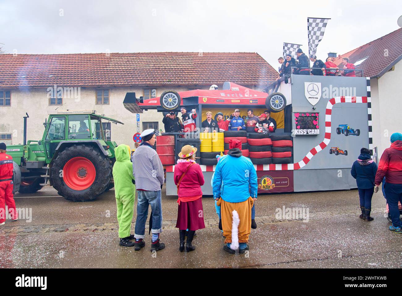 Gaudiwurm carnival parade on Feb 11, 2024 in Marktoberdorf, Germany