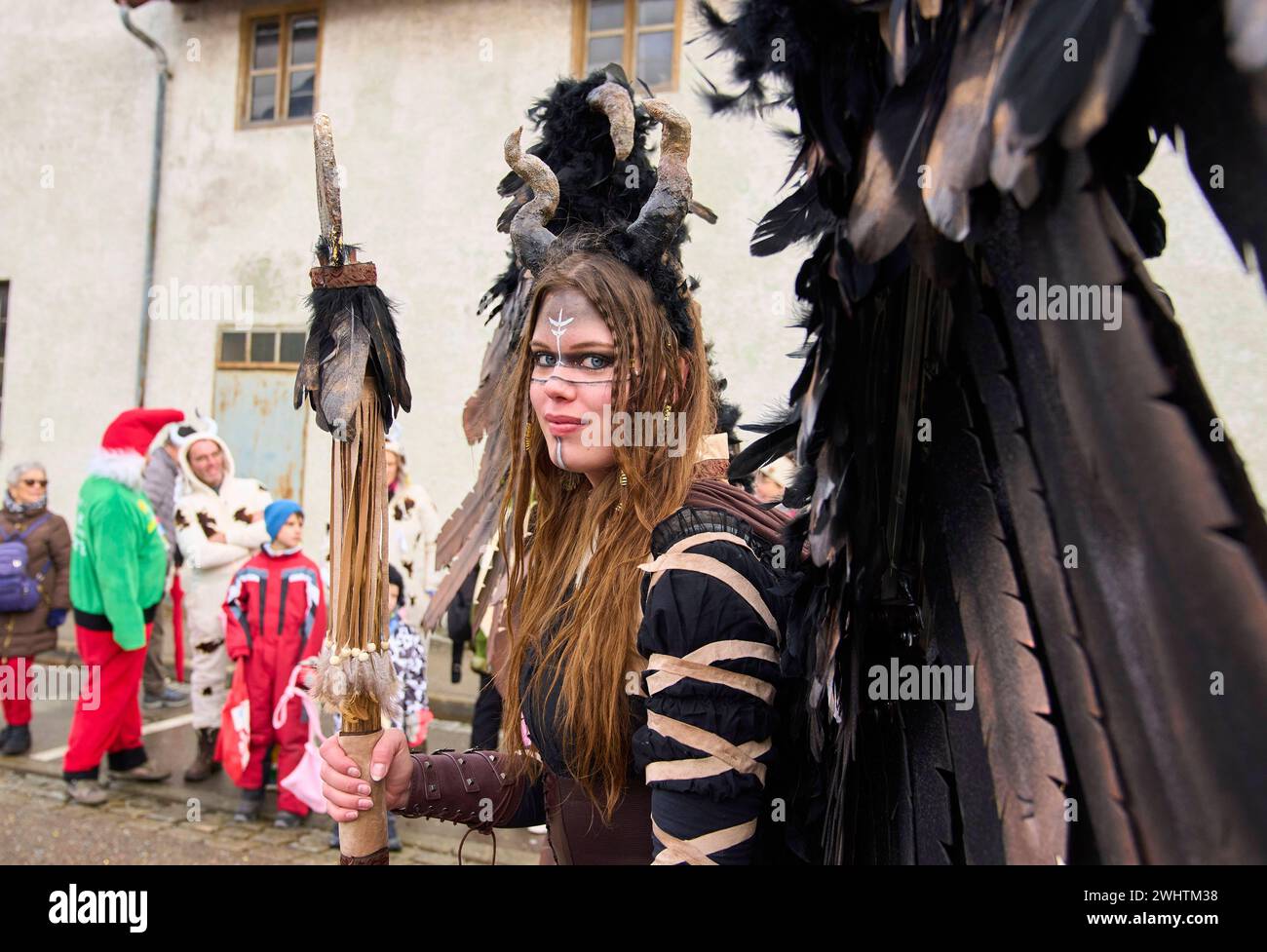 Gaudiwurm carnival parade on Feb 11, 2024 in Marktoberdorf, Germany