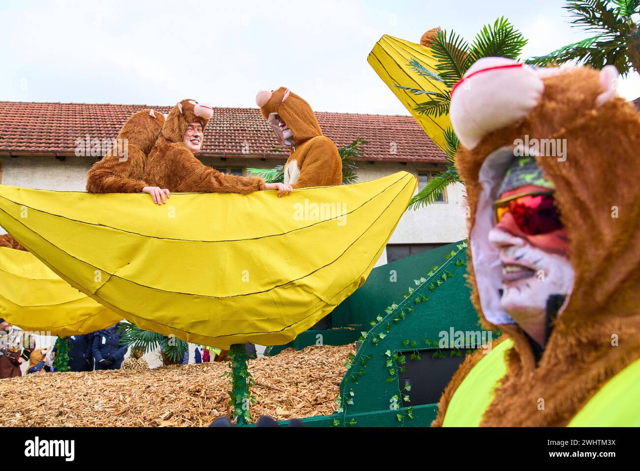 Gaudiwurm carnival parade on Feb 11, 2024 in Marktoberdorf, Germany