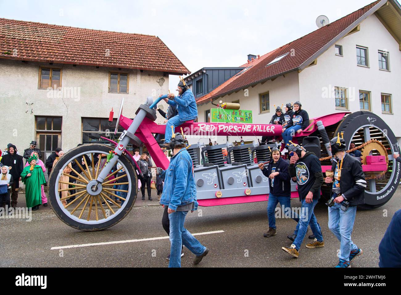 Gaudiwurm carnival parade on Feb 11, 2024 in Marktoberdorf, Germany