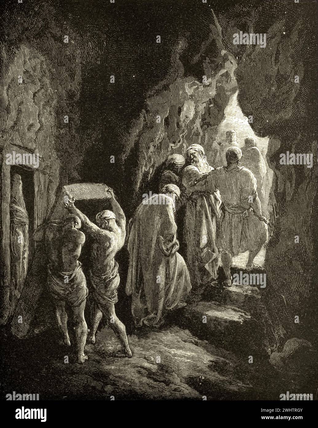 The Bible - The Burial of Sarah  by Gustave Dorè Stock Photo