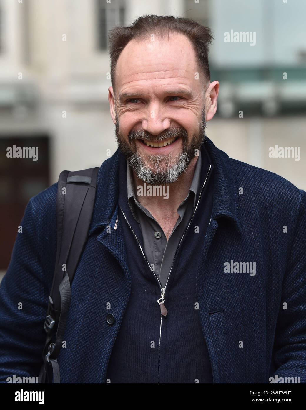 London, England, UK. 11th Feb, 2024. English actor and film producer RALPH FIENNES is seen walking out of the BBC Studios after his appearance on Sunday With Laura Kuenssberg. (Credit Image: © Thomas Krych/ZUMA Press Wire) EDITORIAL USAGE ONLY! Not for Commercial USAGE! Stock Photo