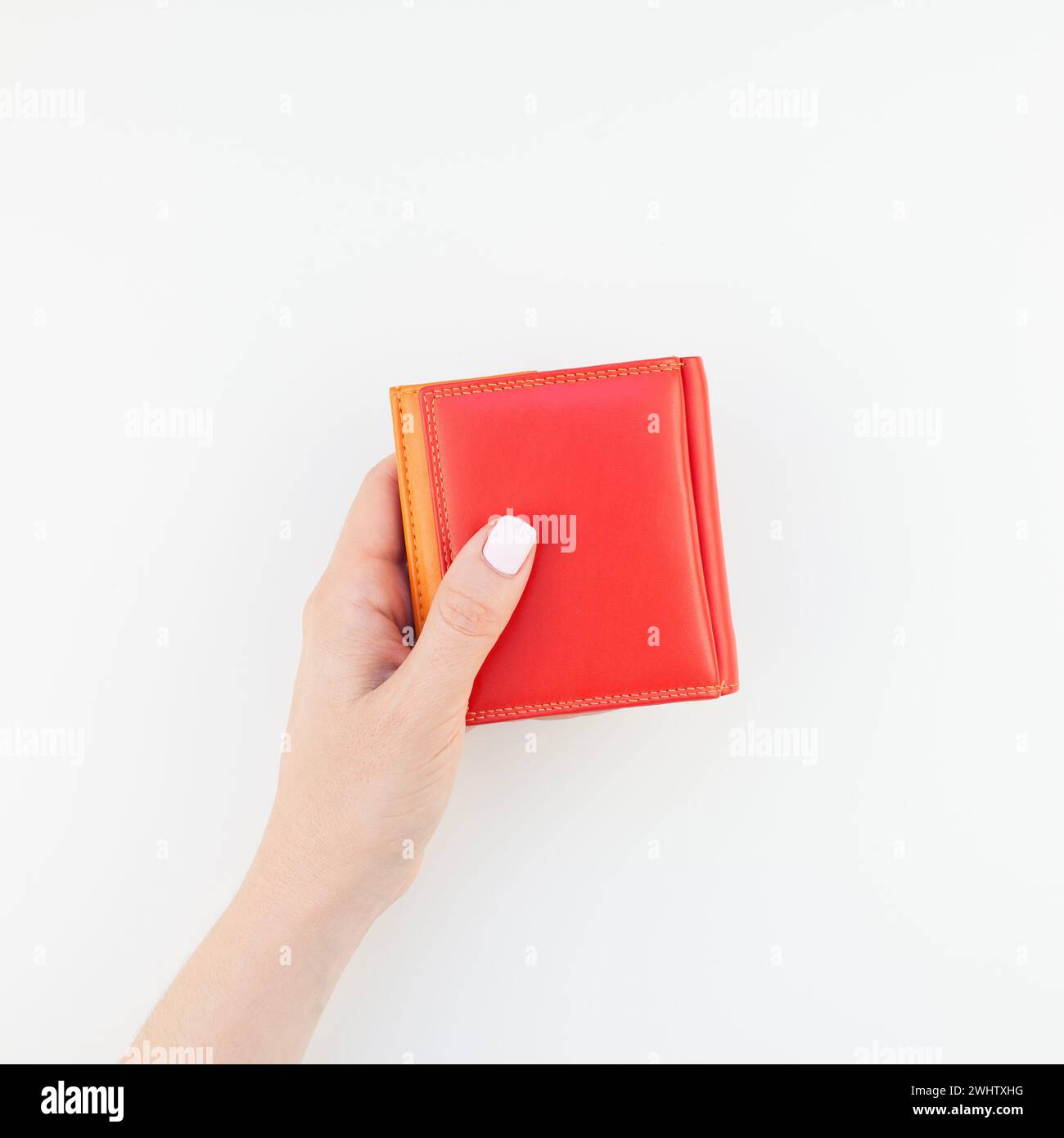 Hand holding empty wallet woman hi-res stock photography and images - Alamy