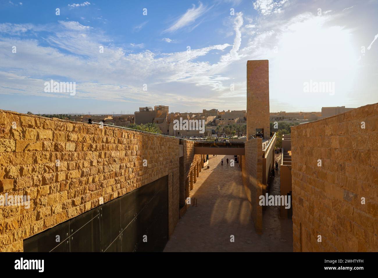 Riyadh Saudi Arabia FEB 2 2023: Al Diriyah old capital . Diriyah ruins at-turaif - Saudi culture. National day Stock Photo