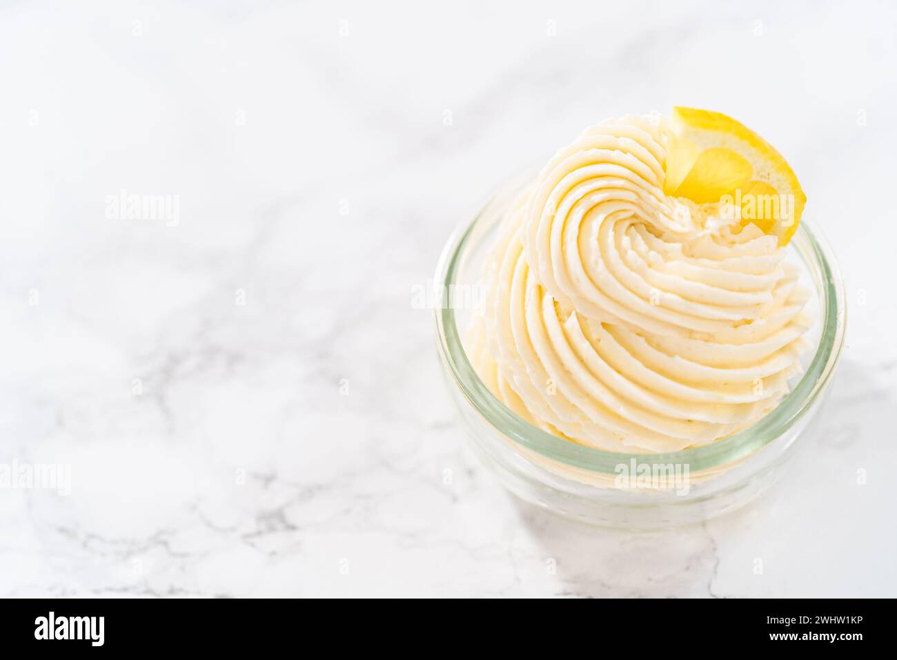 Lemon Buttercream Stock Photo