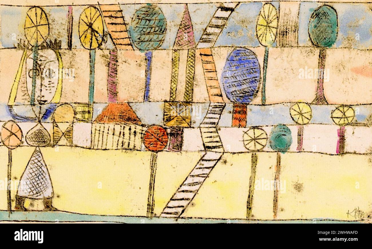 Paul Klee La Folle du village Stock Photo Alamy