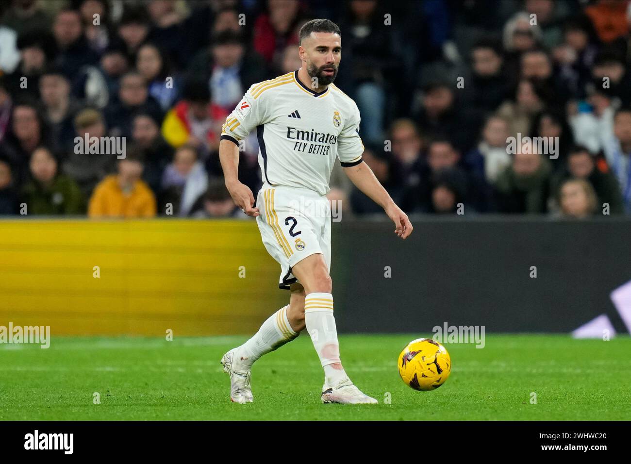 Madrid, Spain. 10th Feb, 2024. Daniel Carvajal of Real Madrid during the La Liga match between Real Madrid and Girona FC played at Santiago Bernabeu Stadium on February 10 2024 in Madrid, Spain. (Photo by Cesar Cebolla/PRESSINPHOTO) Credit: PRESSINPHOTO SPORTS AGENCY/Alamy Live News Stock Photo