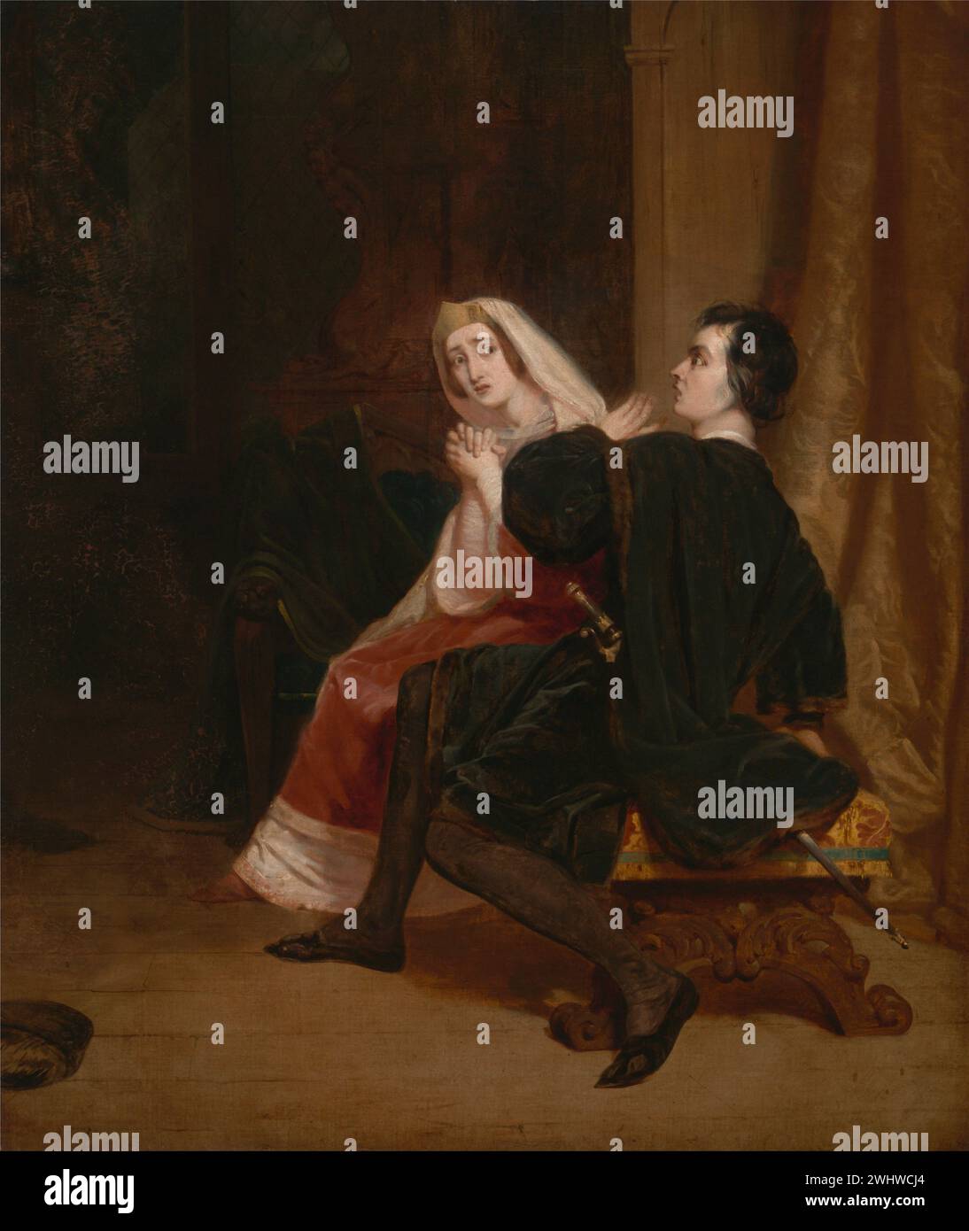Richard Dadd - Hamlet and his Mother; The Closet Scene Stock Photo