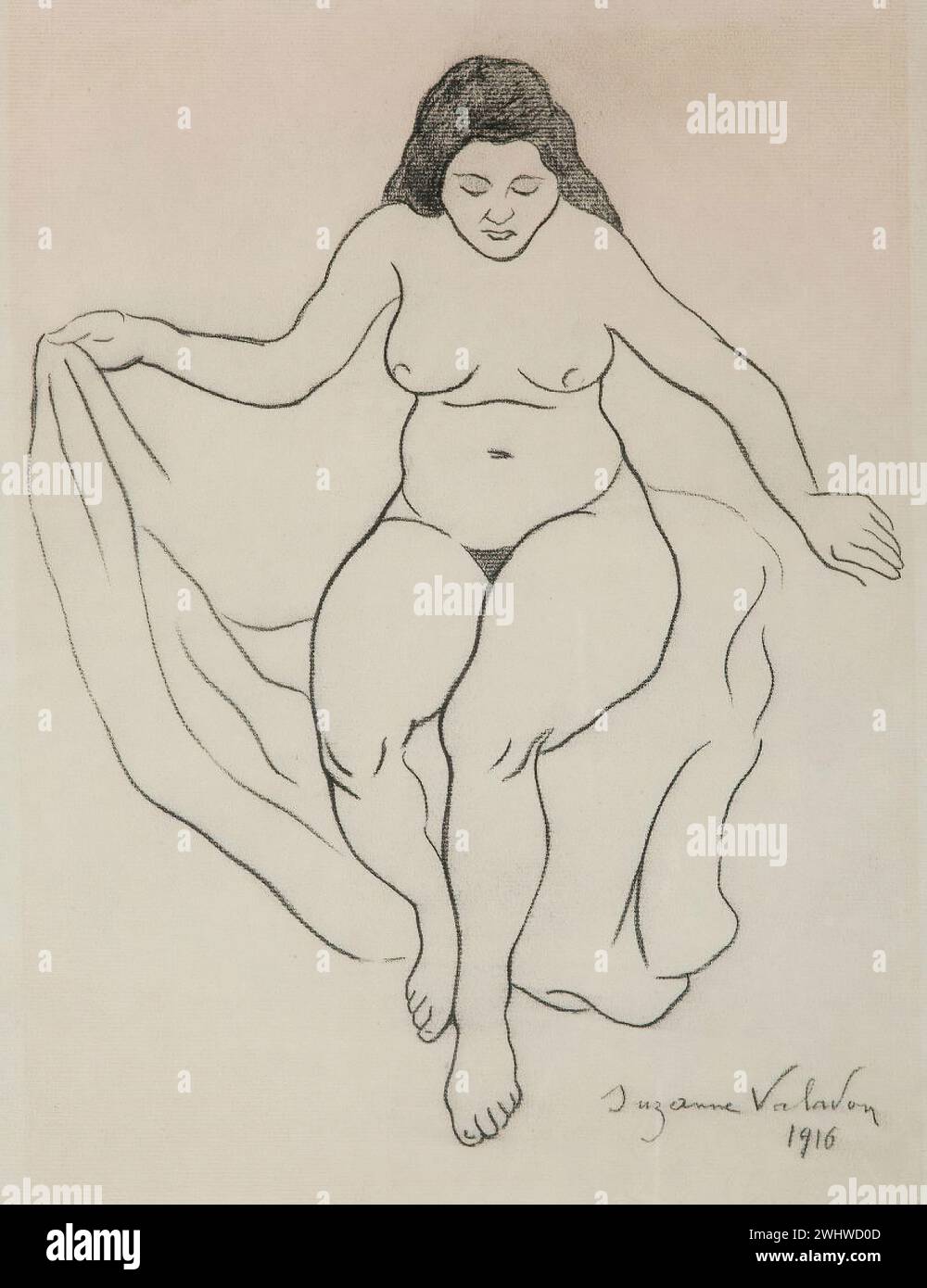 Suzanne Valadon - Femme nue assise Stock Photo