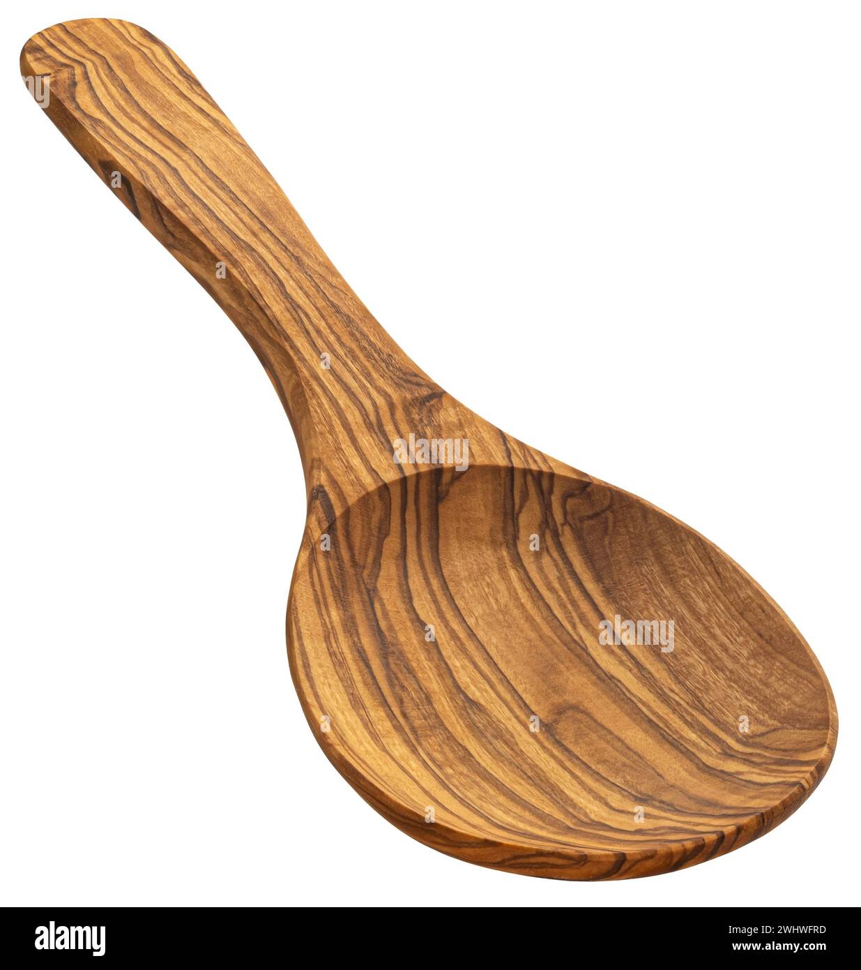 Wooden spoon isolated on white background, full depth of field Stock Photo