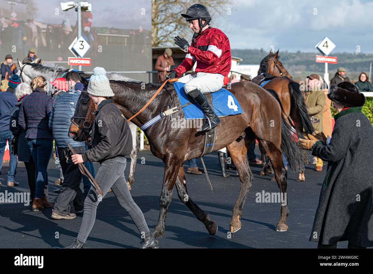 Second race at Wincanton, Saturday February 19th 2022, Steeple Chase Stock Photo
