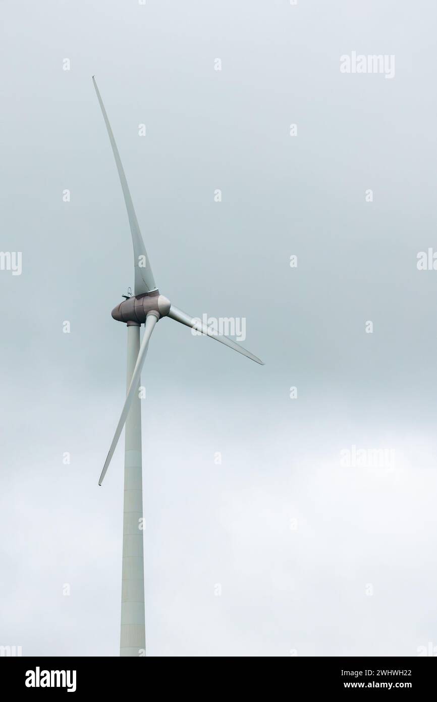 Wind turbine generator for green electricity production. Stock Photo