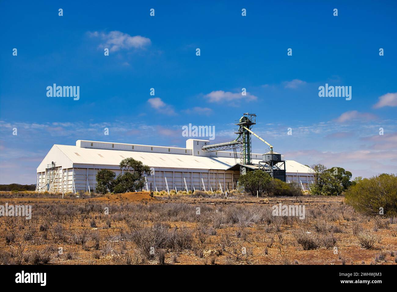 Huge grain bin in the Western Australian Wheat Belt. Pindar, Geraldton