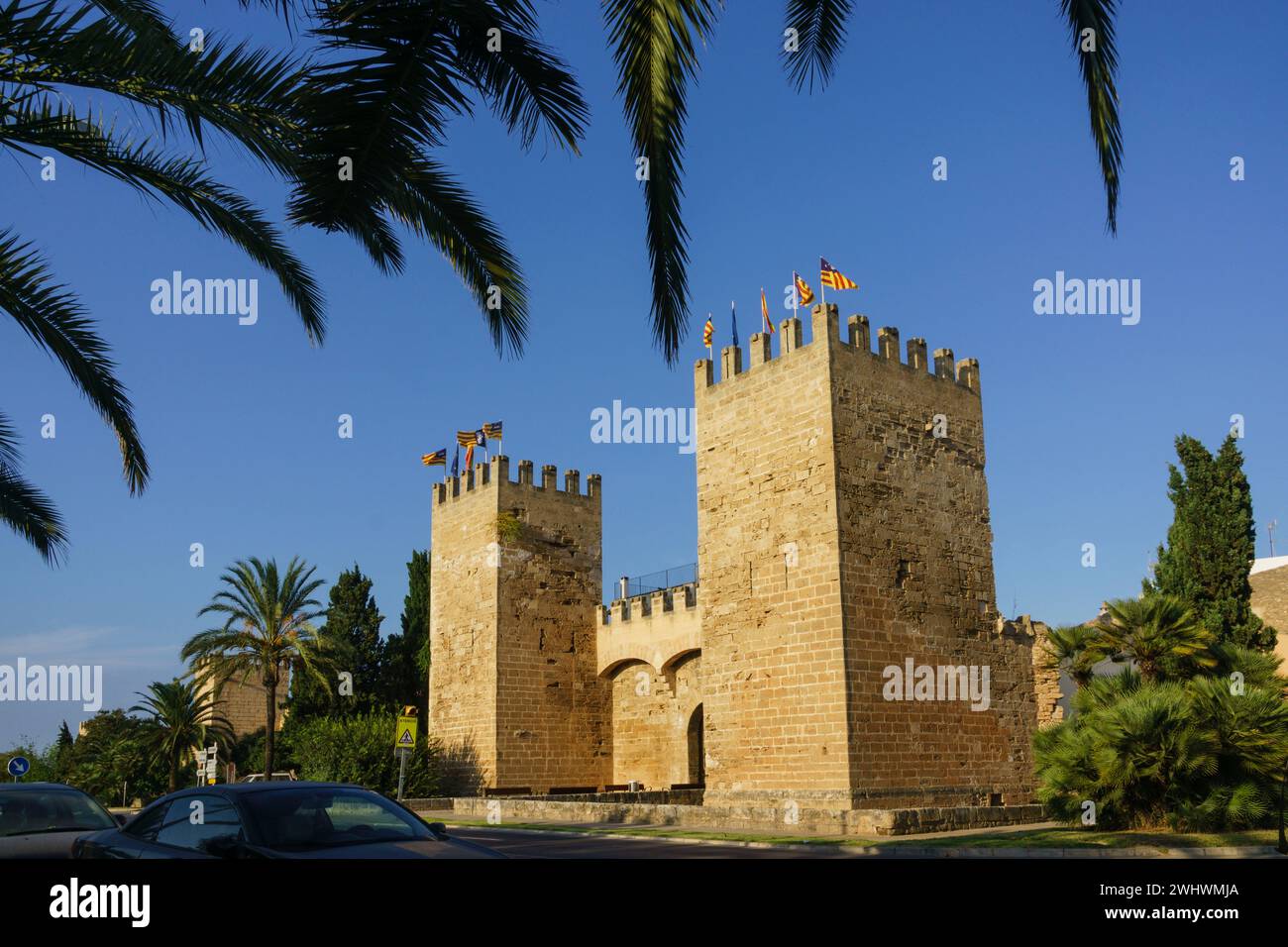 Puerta de Mallorca - puerta de Sant Sebastia- Stock Photo