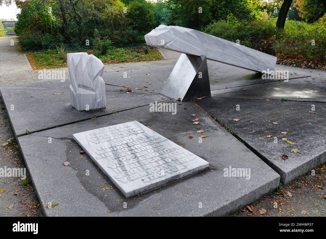 Sinti and Roma memorial in Magdeburg Stock Photo