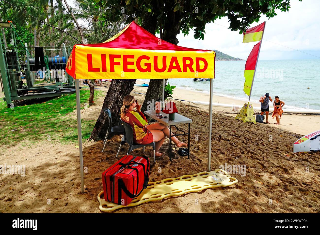 Lifeguard Horseshoe Bay Beach Magnetic Island Great Barrier Reef Australia Queensland Stock Photo