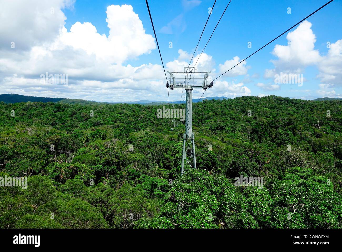 Views from Skyrail Rainforest Cableway in the Barron Gorge National Park Wet Tropics Cairns Kuranda Australia Queensland Stock Photo