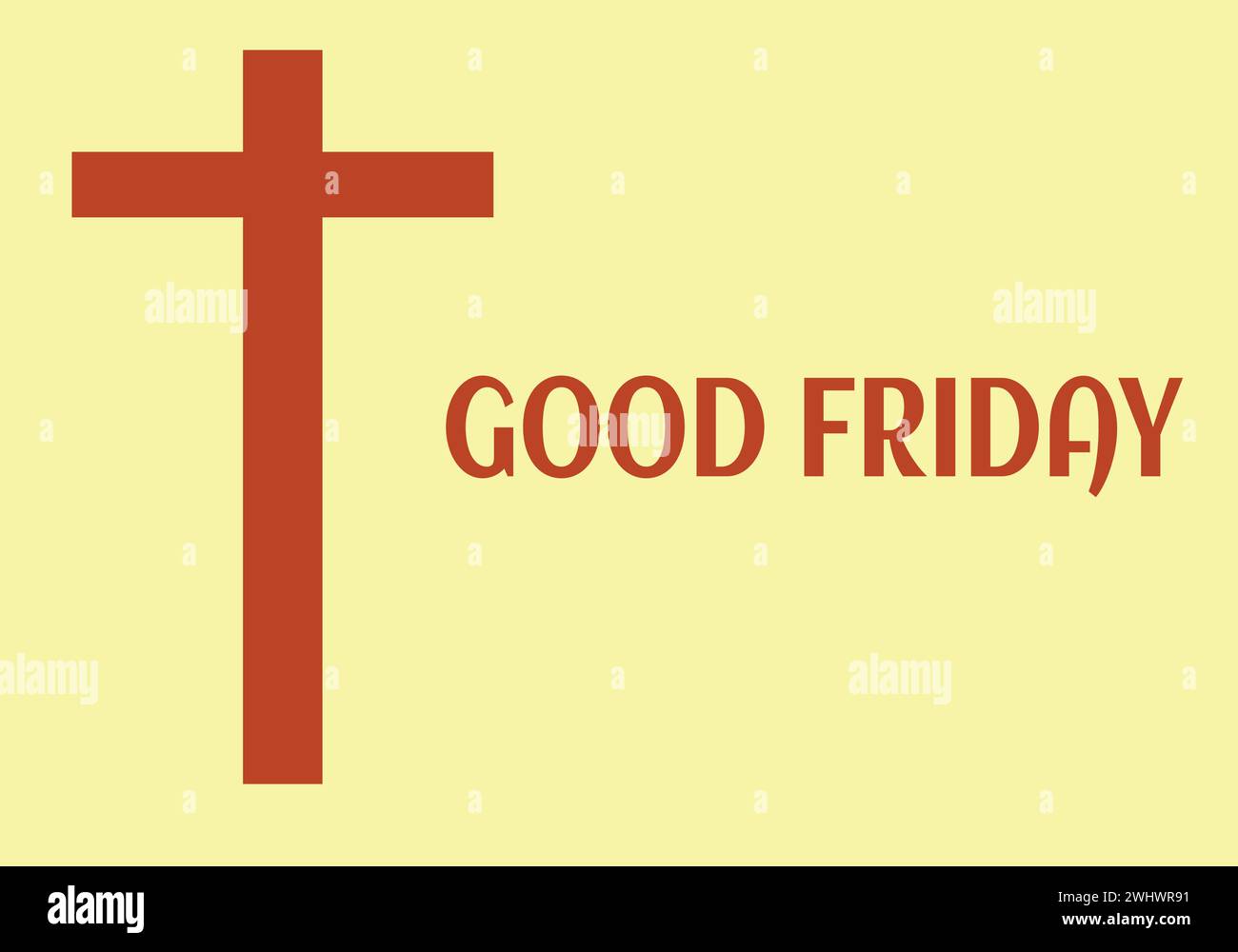 Vector Illustration of Good Friday Christian Religious Occasion With ...