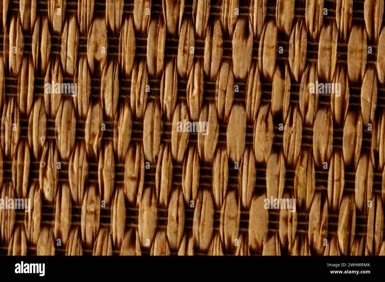 Brown Textured Braided Vimini Background Stock Photo