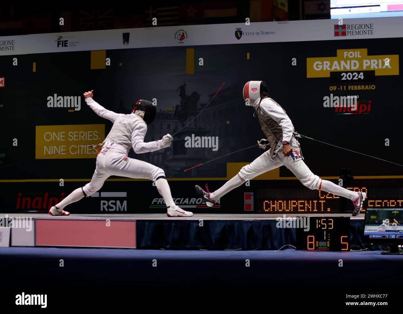 11 February 2024, Turin. Fencing Grand Prix, Trofeo Inalpi 2024 Stock
