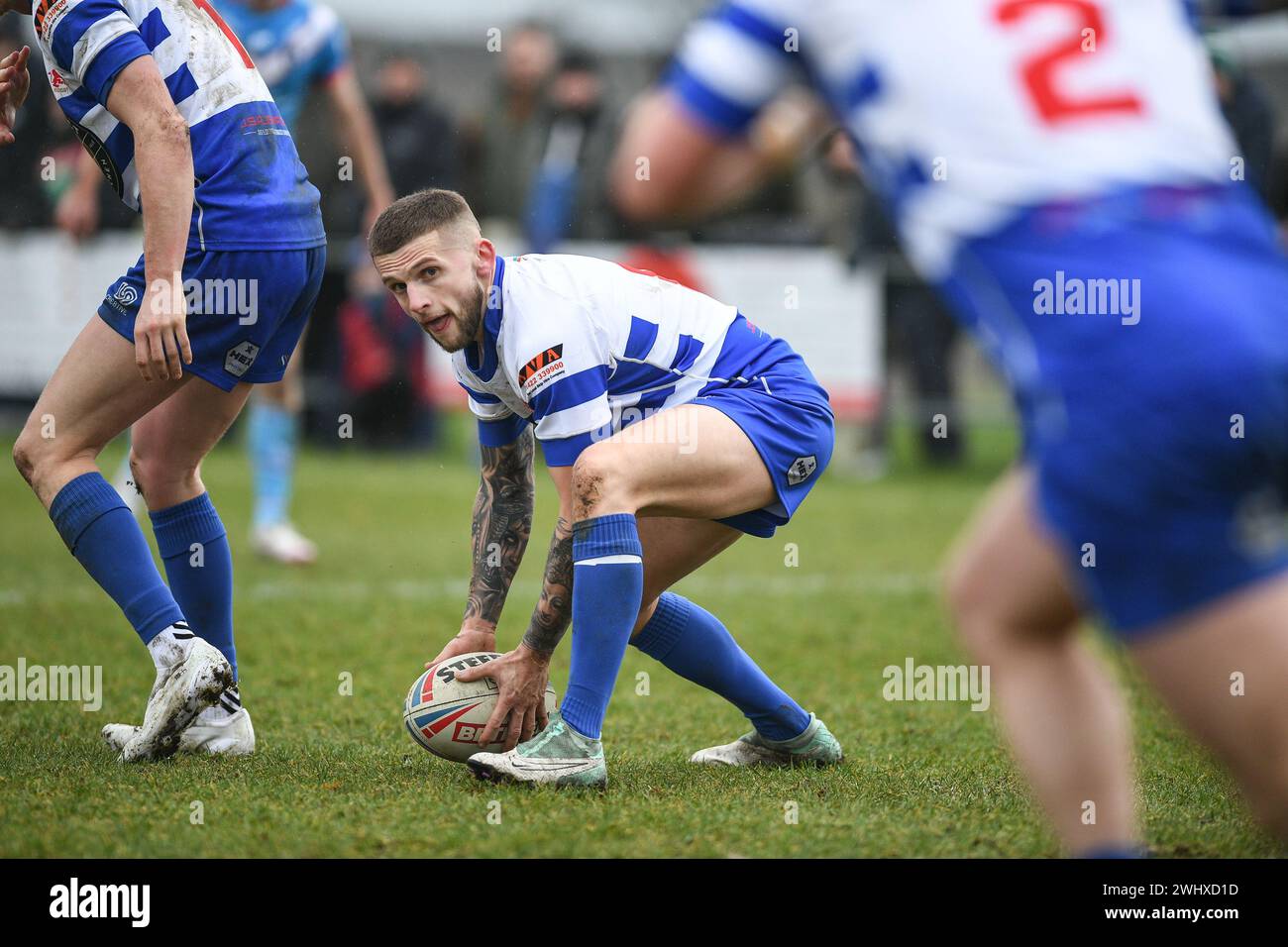 Halifax, England 7th February 2024 Jake Hancock of Siddal ARLFC