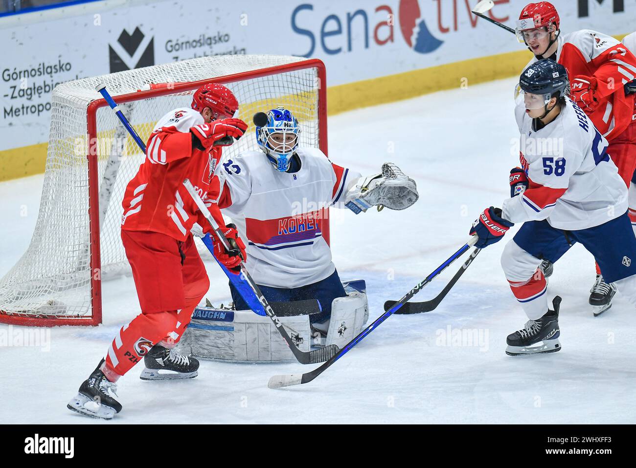 2024.02.11 Sosnowiec Hokej na lodzie Mezczyzn IIHF Turniej Pre