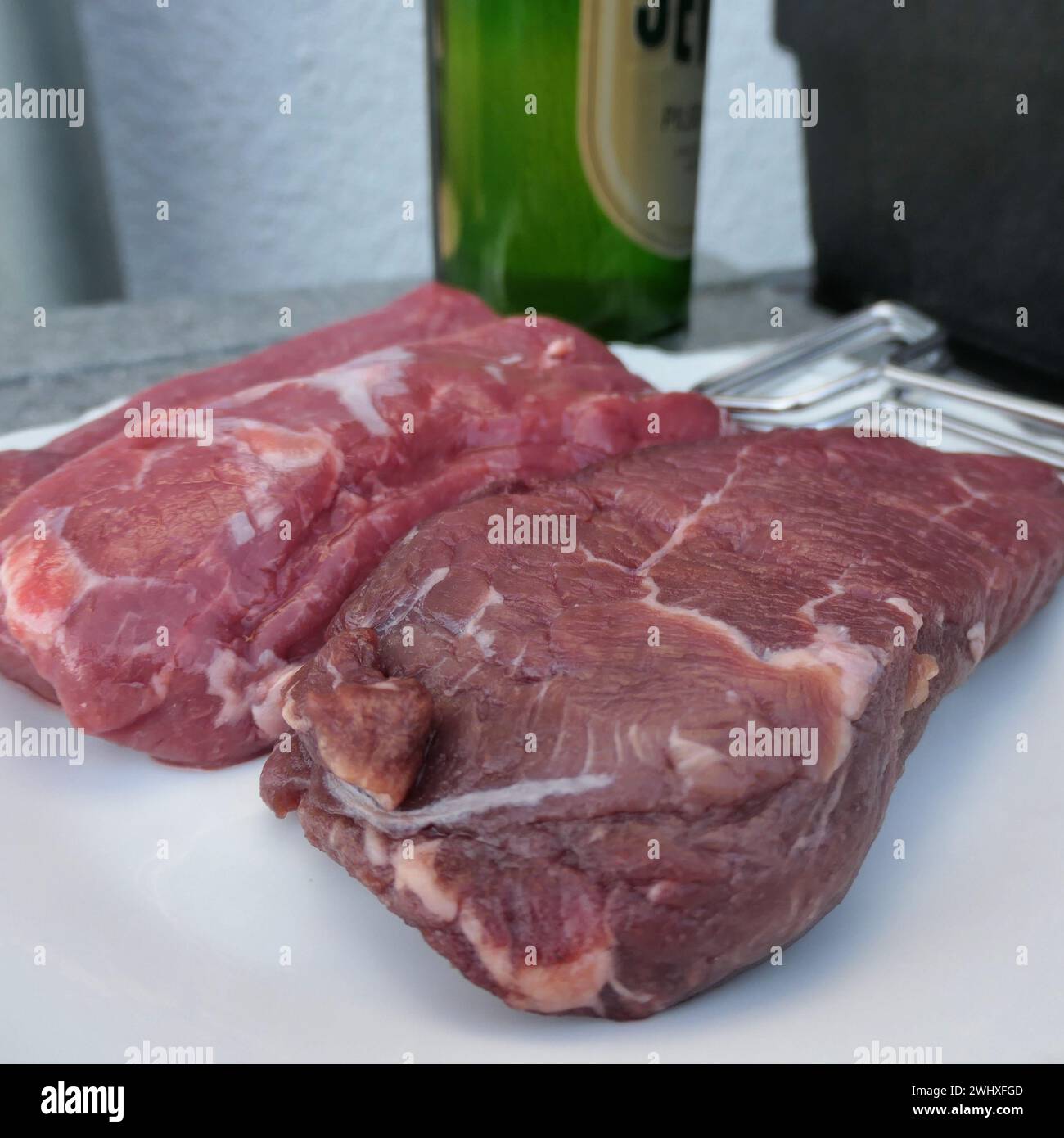 Meat on the grill Stock Photo