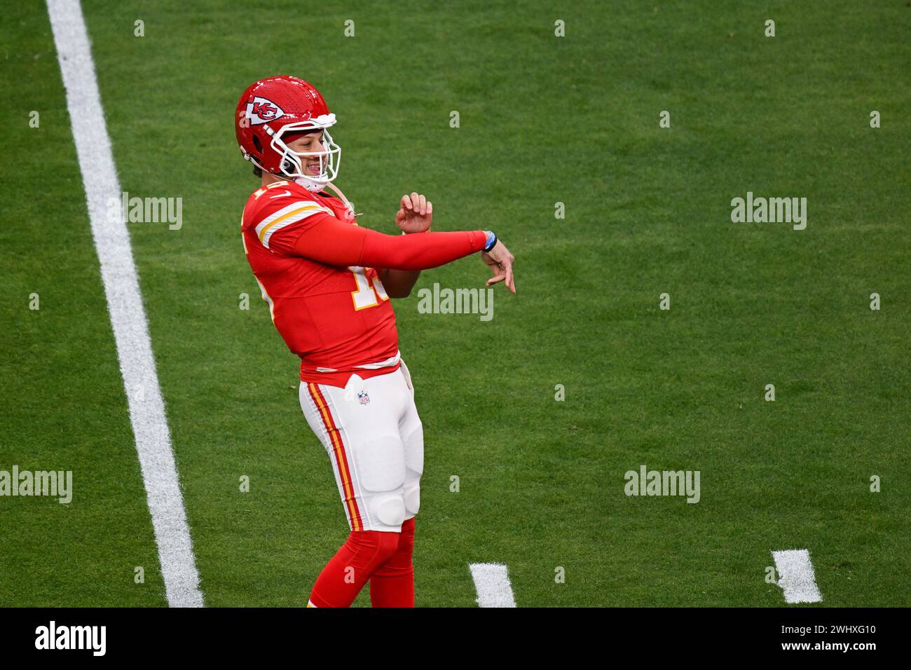 Las Vegas, USA. 11th Feb, 2024. Kansas City Chiefs quarterback 15