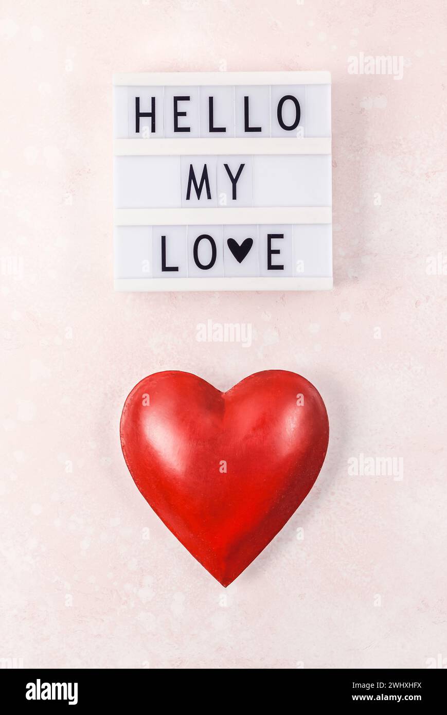 Creative Valentine Day romantic composition Stock Photo