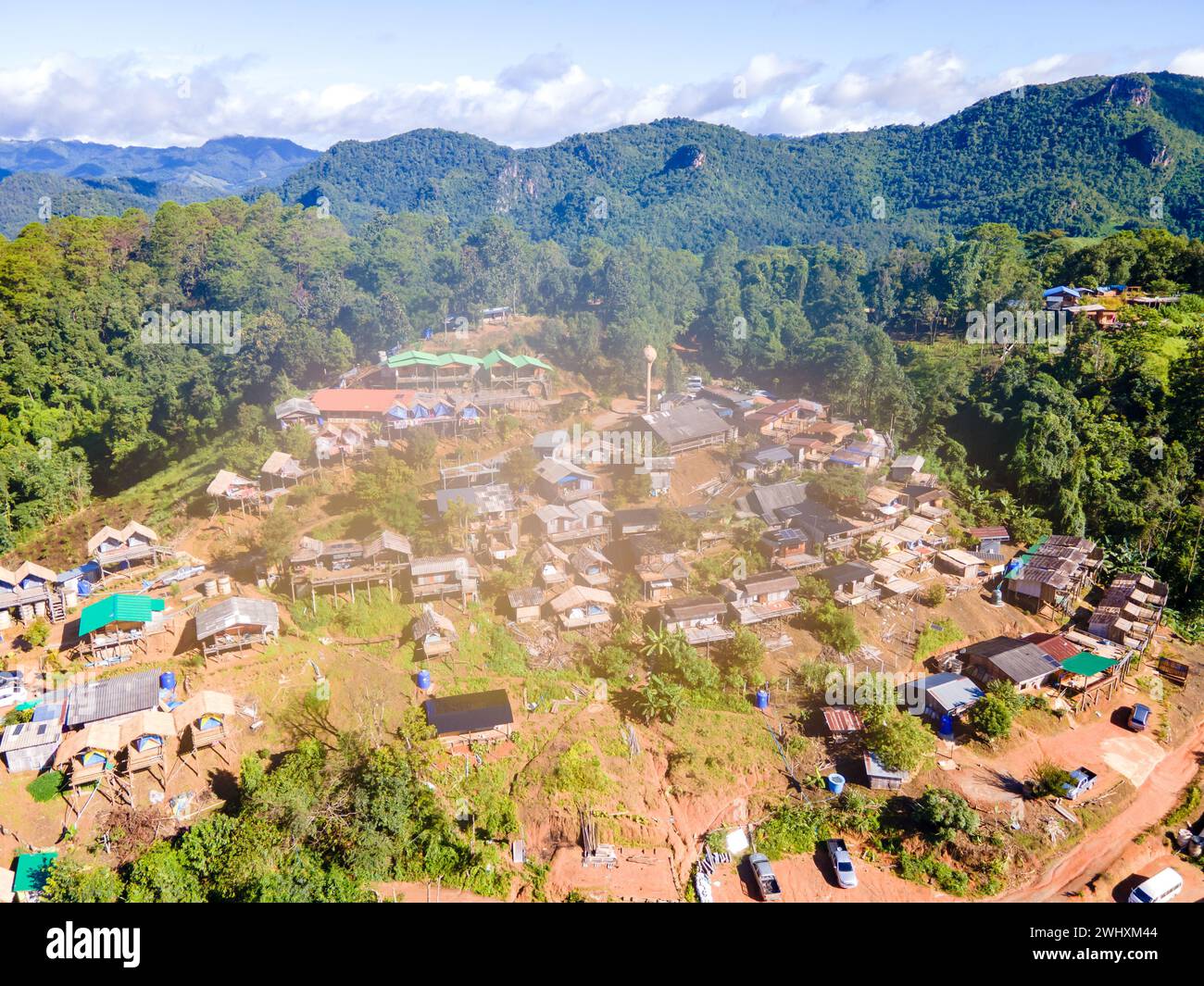 Doi Luang Chiang Dao mountain hills in Chiang Mai, Thailand. Nature landscape Stock Photo