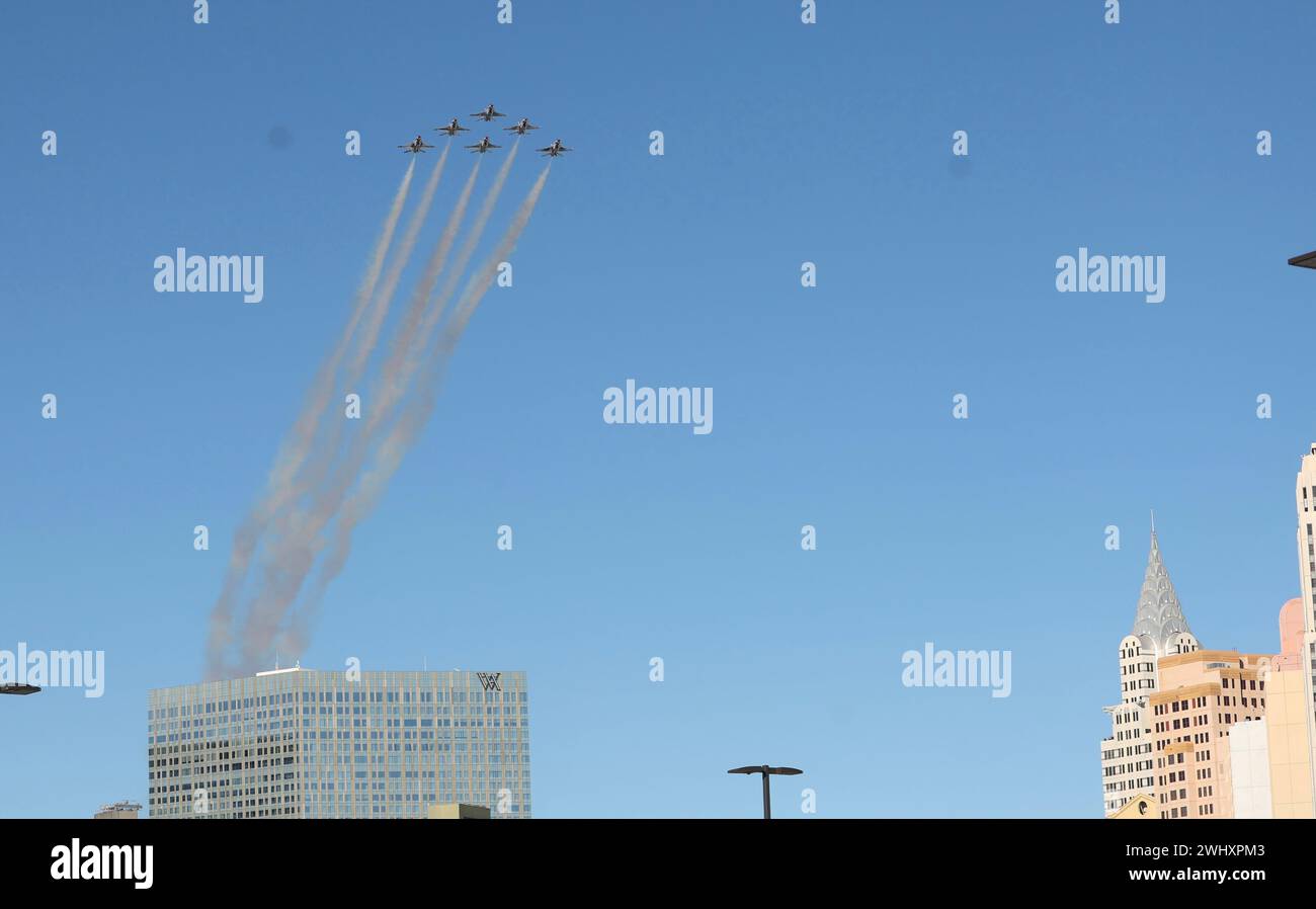 Las Vegas, NV, USA. 11th Feb, 2024. The USAF Thunderbirds kick off