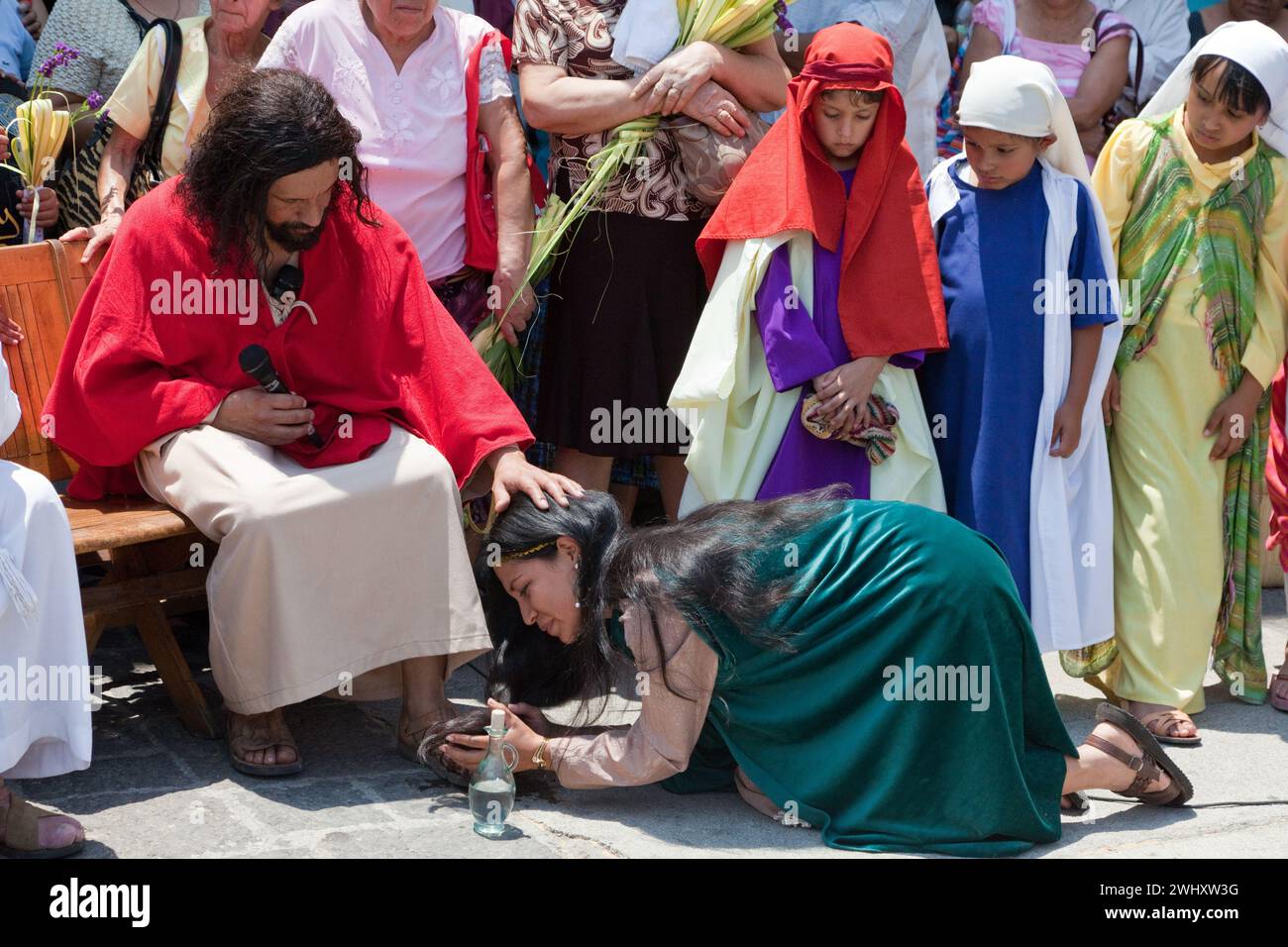 Jesus Blesses The Woman Who Washes His Feet With Her Tears Dries Them Jesus blesses the woman who washes his feet with her tears dries them