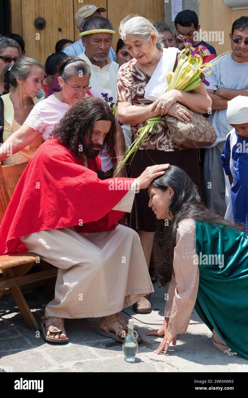 Jesus Blesses the Woman who Washes his Feet with her Tears, Dries them ...