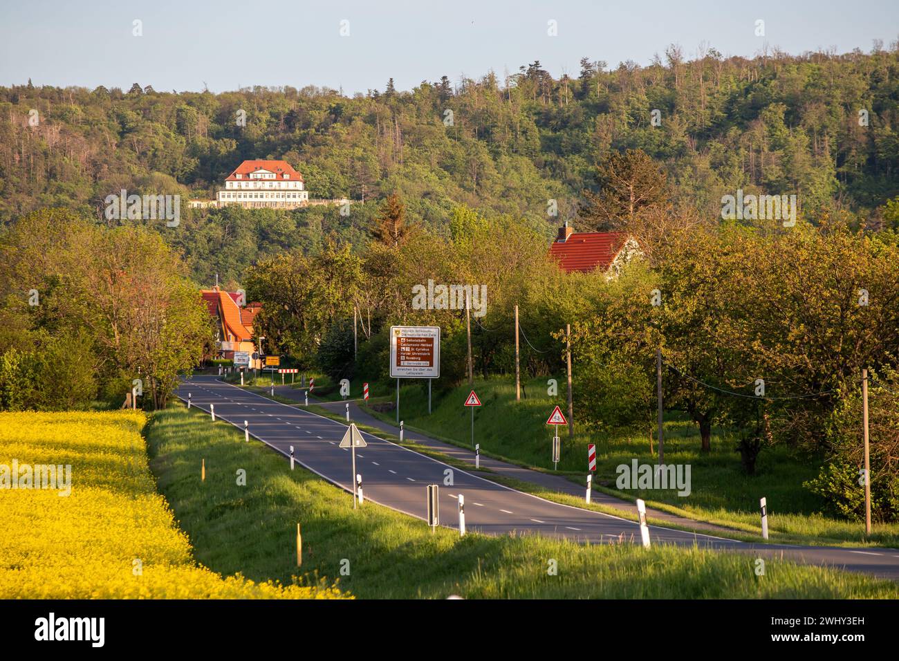 View to Gernrode Bad Suderode Hotel Stubenberg Stock Photo