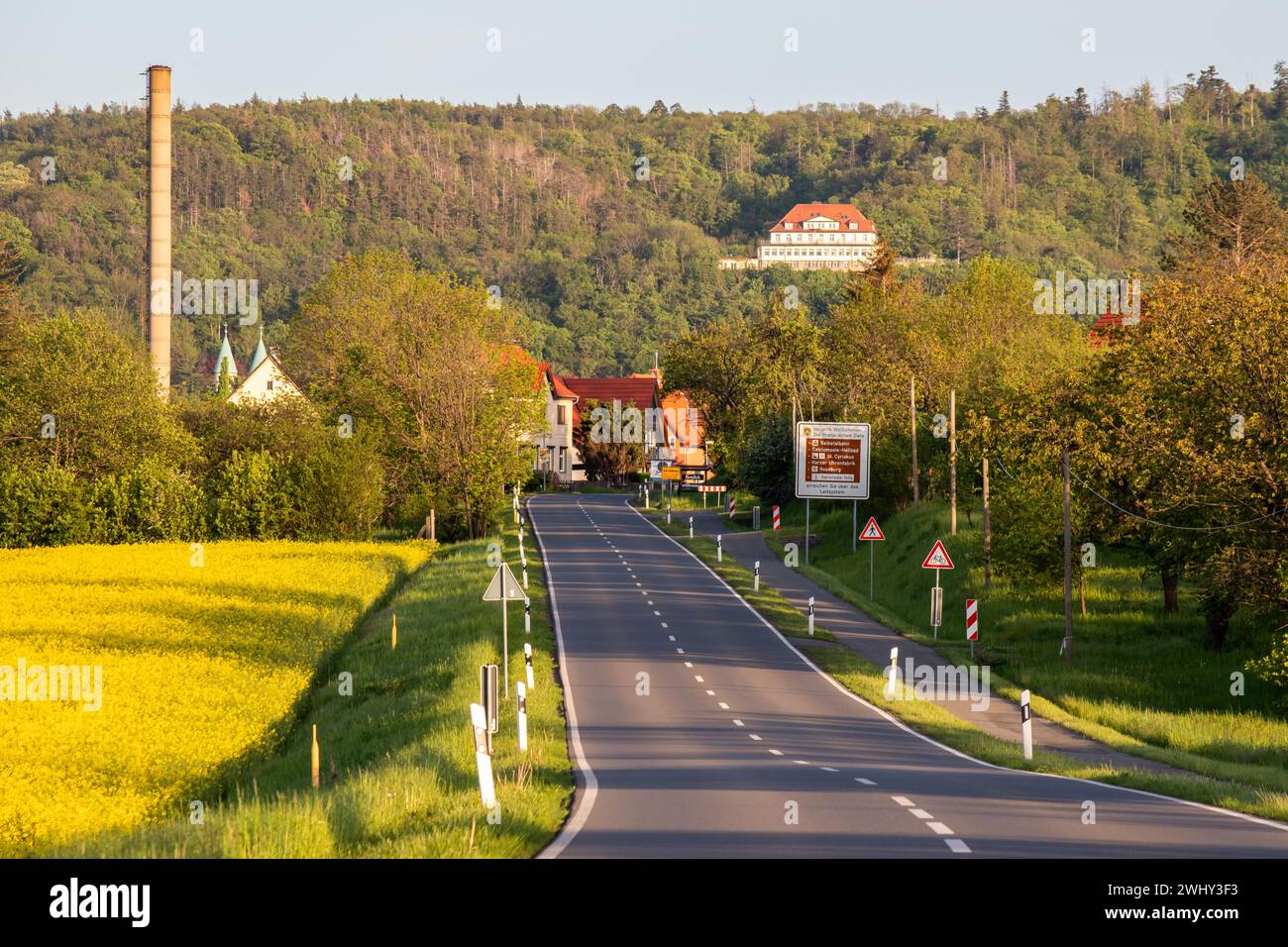 View to Gernrode Bad Suderode Hotel Stubenberg Stock Photo