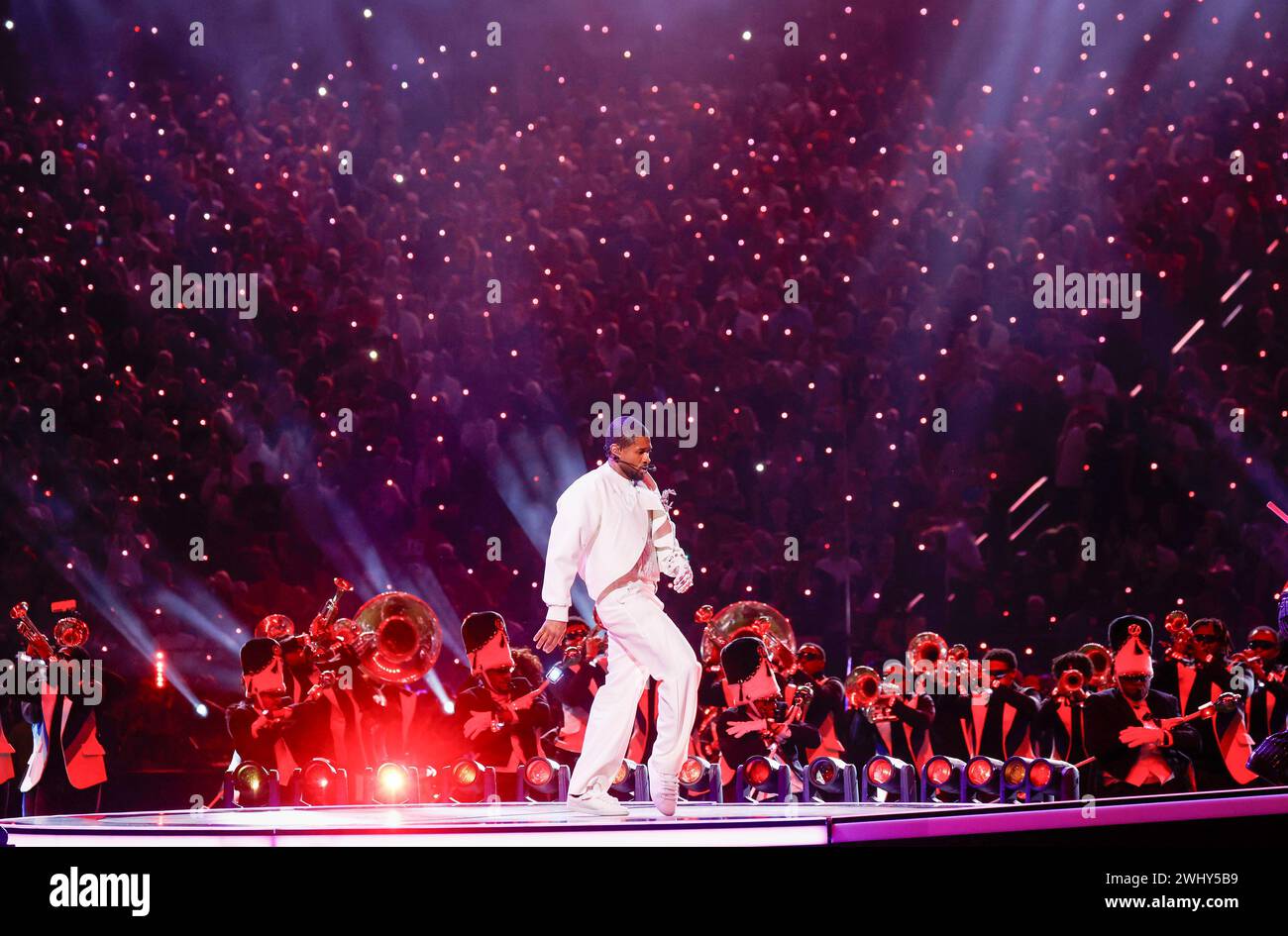 Las Vegas, United States. 11th Feb, 2025. Super Bowl LVIII Halftime