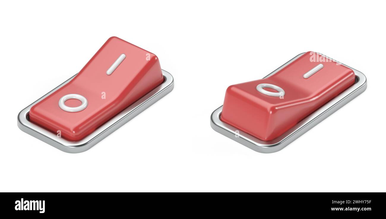 3d on off switch hi-res stock photography and images - Alamy