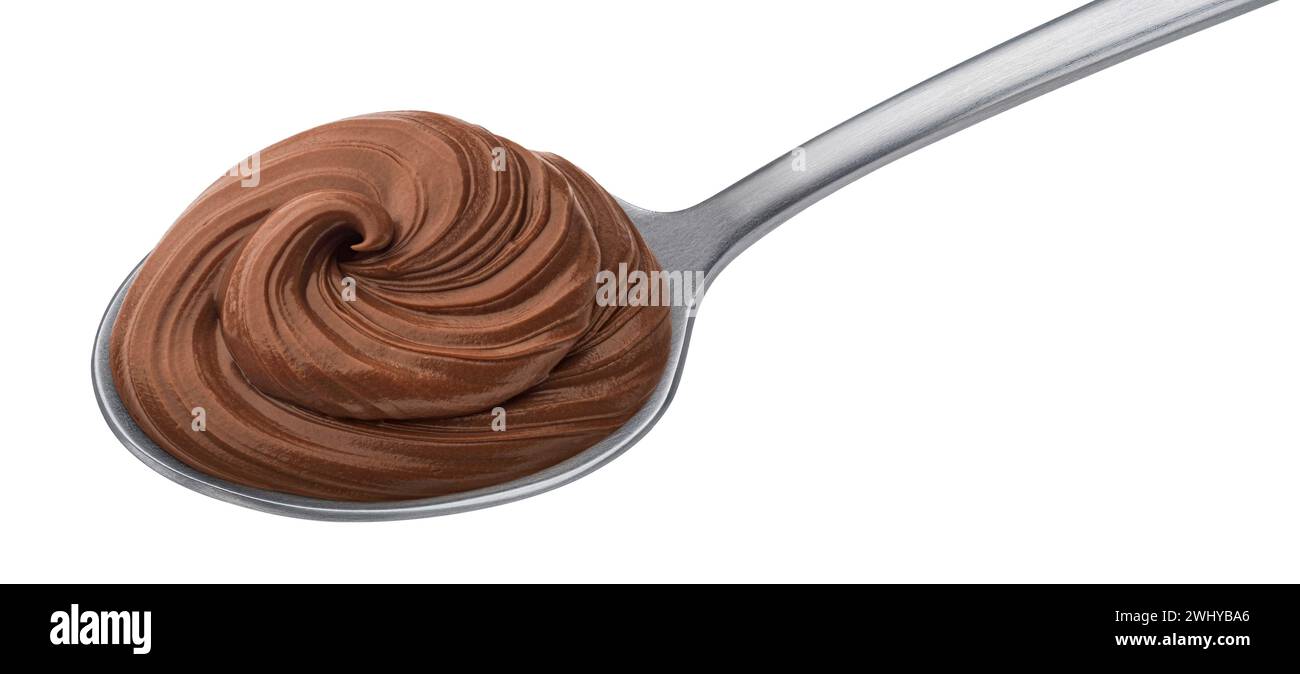 Hazelnut cream isolated on white background Stock Photo
