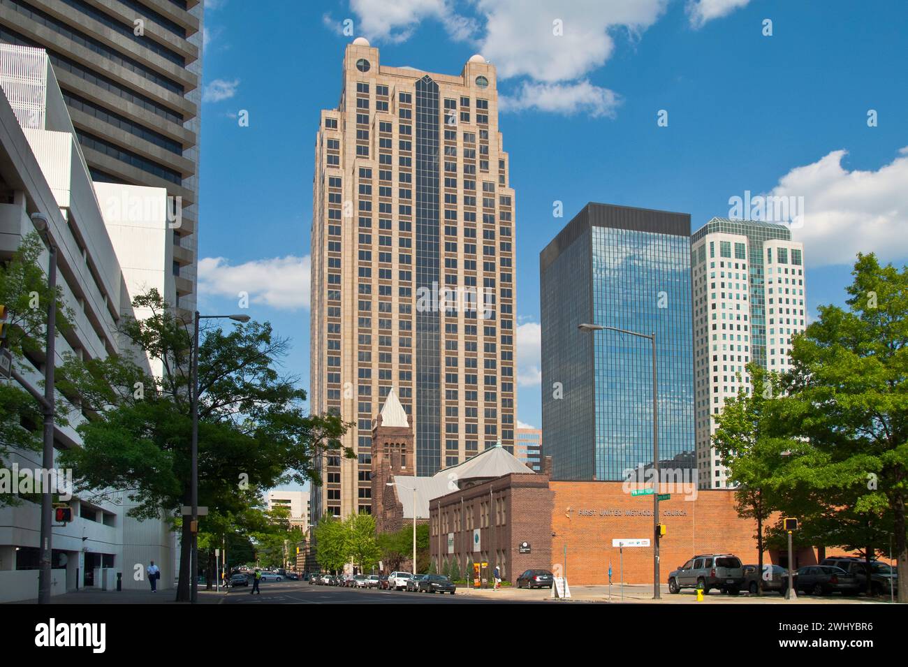 city center of Birmingham, Alabama - USA Stock Photo