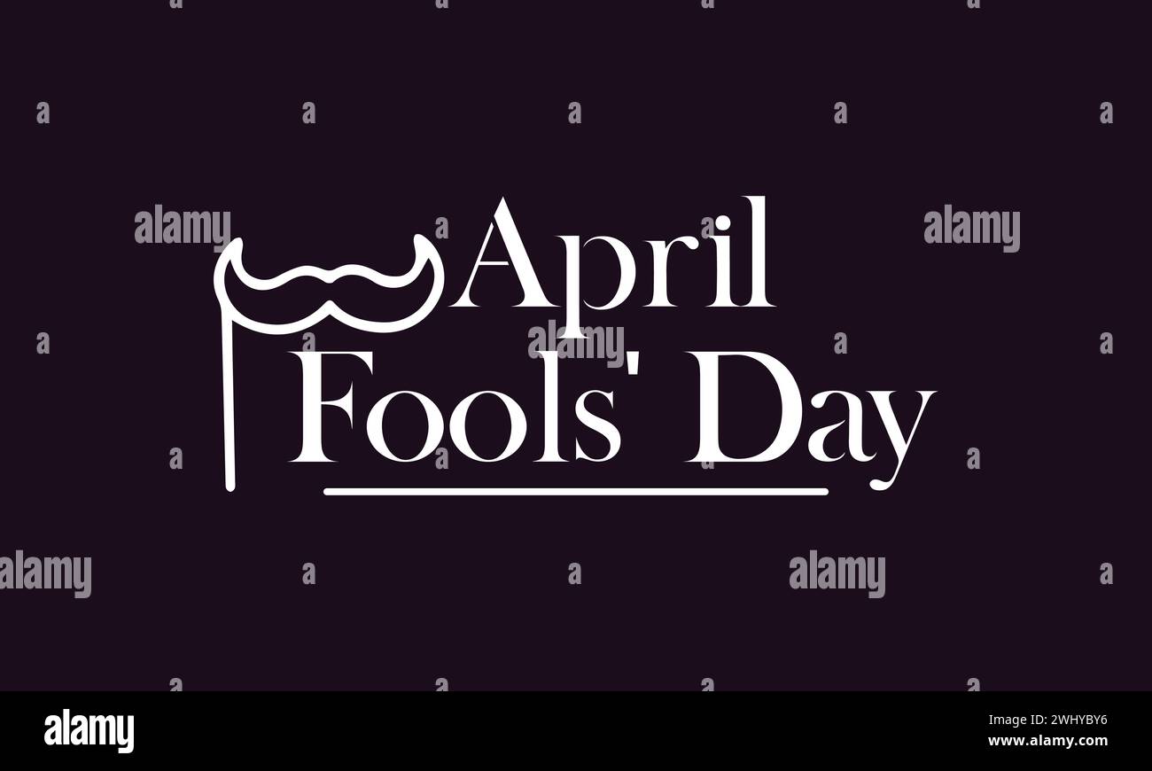 Happy Aprils' Fool Day Text illustration design Stock Vector