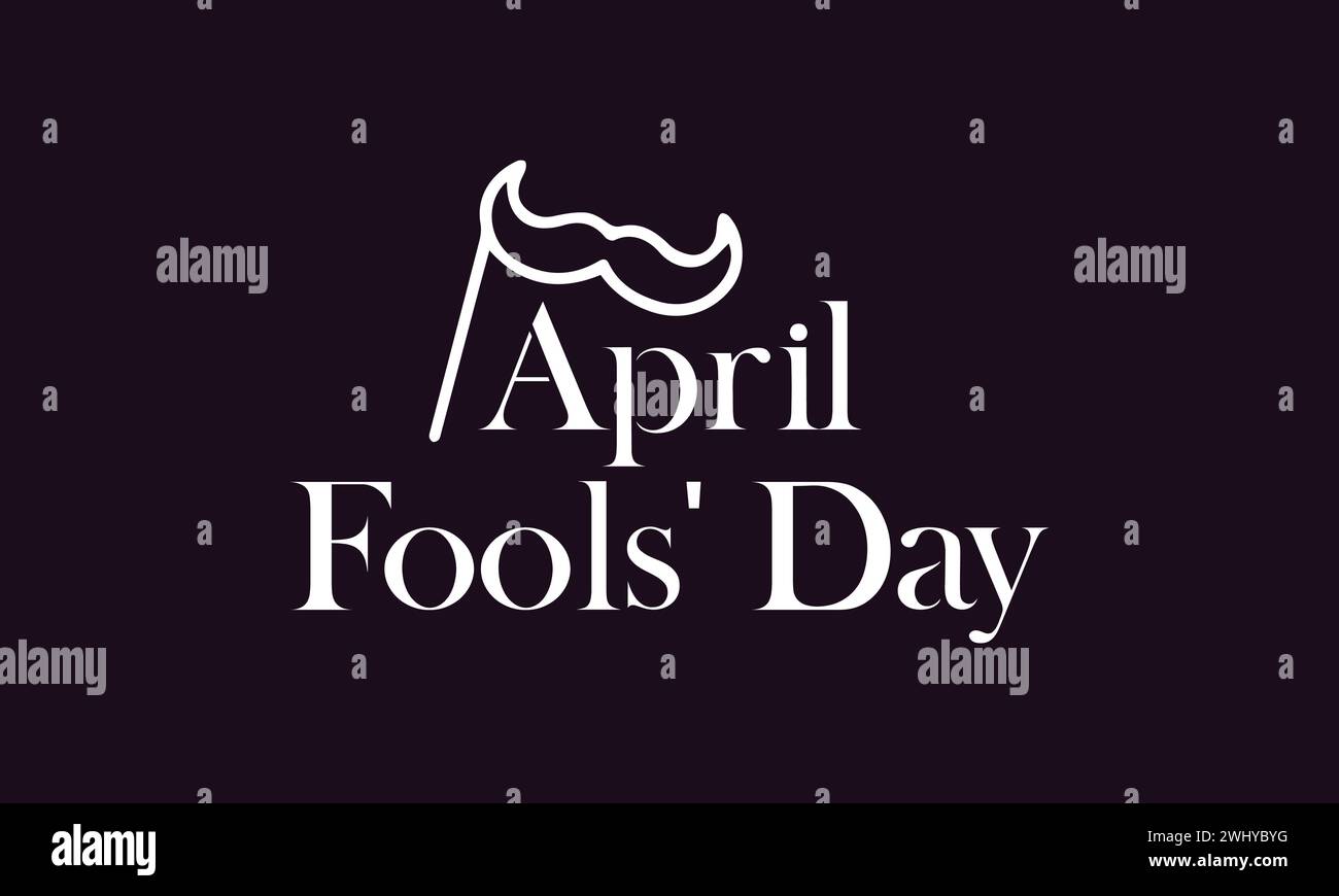 Happy Aprils' Fool Day Text illustration design Stock Vector