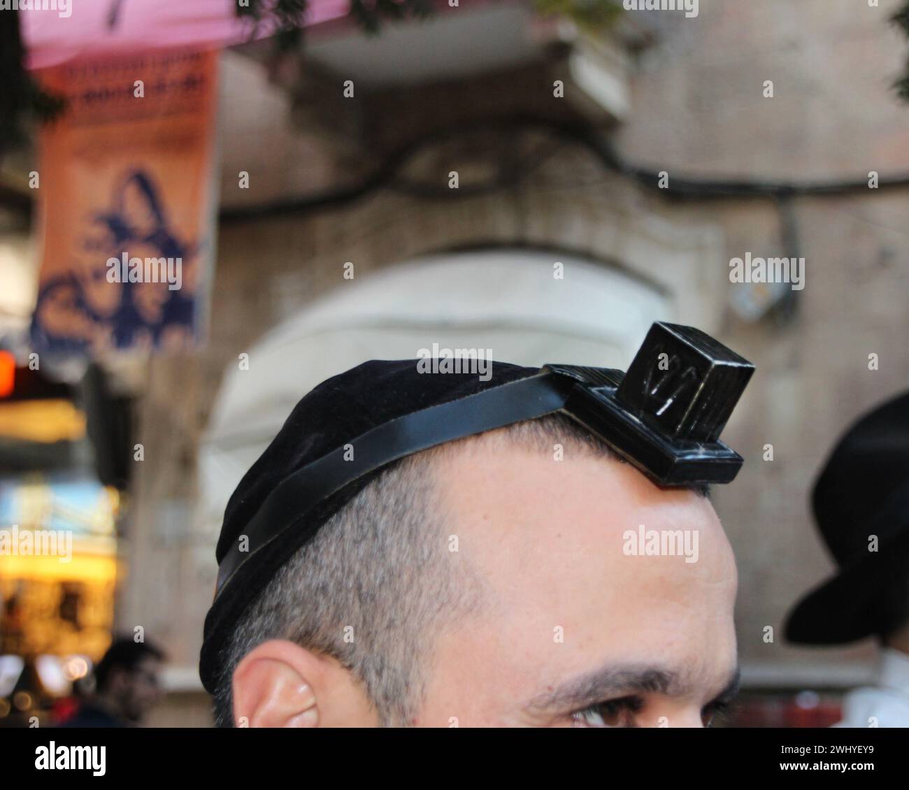 Prayer belt with prayer capsule on the head Stock Photo - Alamy