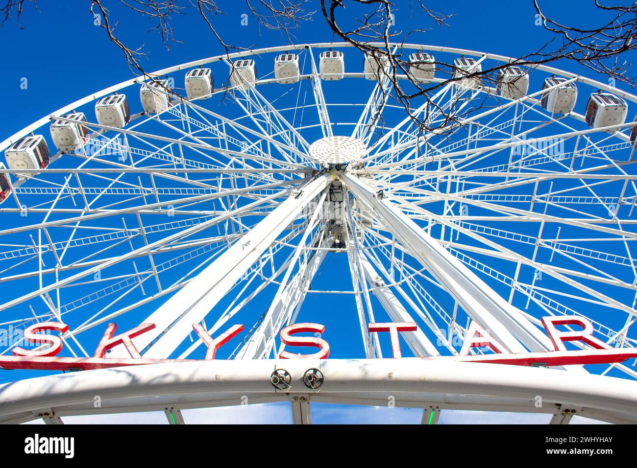 The Skystar Wheel, The Embarcadero, Fisherman's Wharf, Fisherman's Wharf District, San Francisco, California, United States Stock Photo