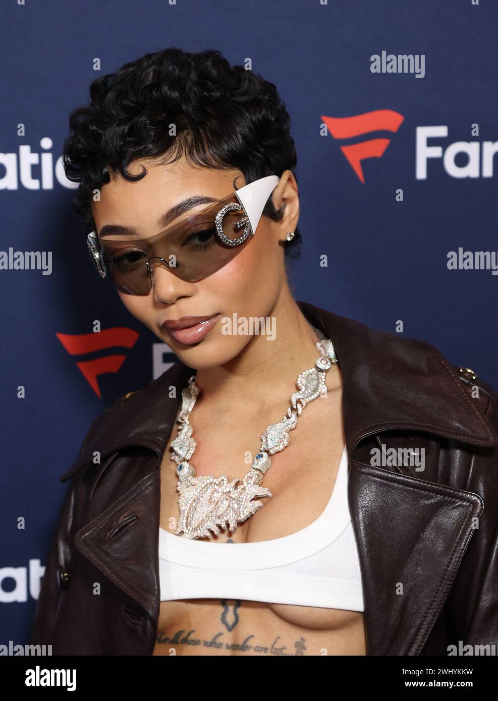 Las Vegas, USA. 10th Feb, 2024. Coi Leray arriving to Michael Rubin's ...