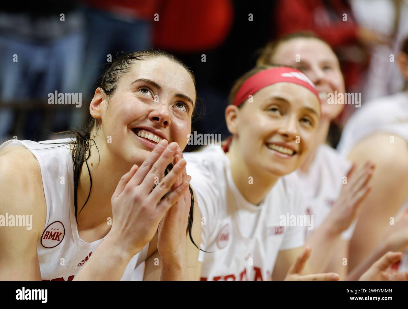 Indiana Hoosiers Forward Mackenzie Holmes 54 Is Congratulated After 