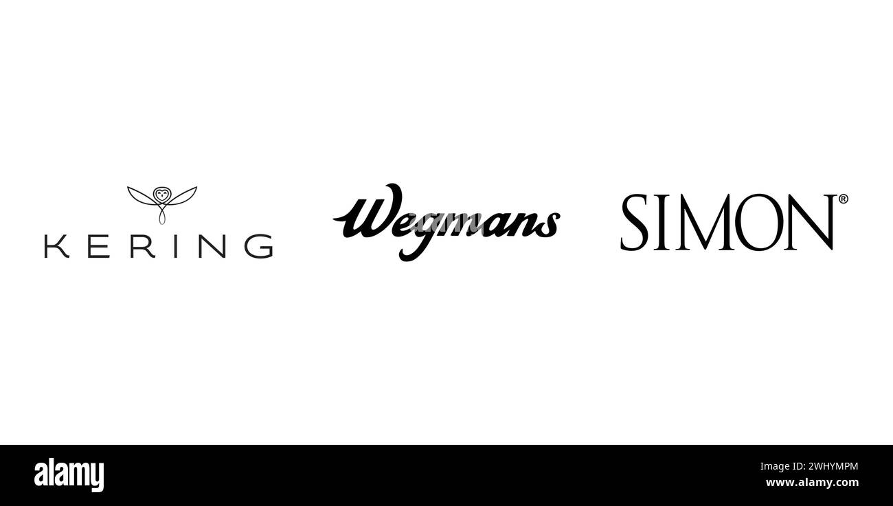 Wegmans, Simon Property Group, Kering. Vector editorial brand icon