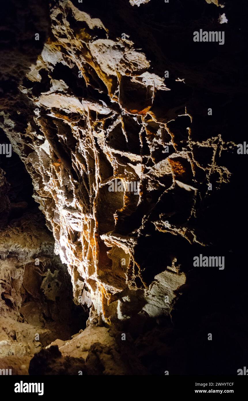 Inside Wind Cave National Park in South Dakota, USA Stock Photo