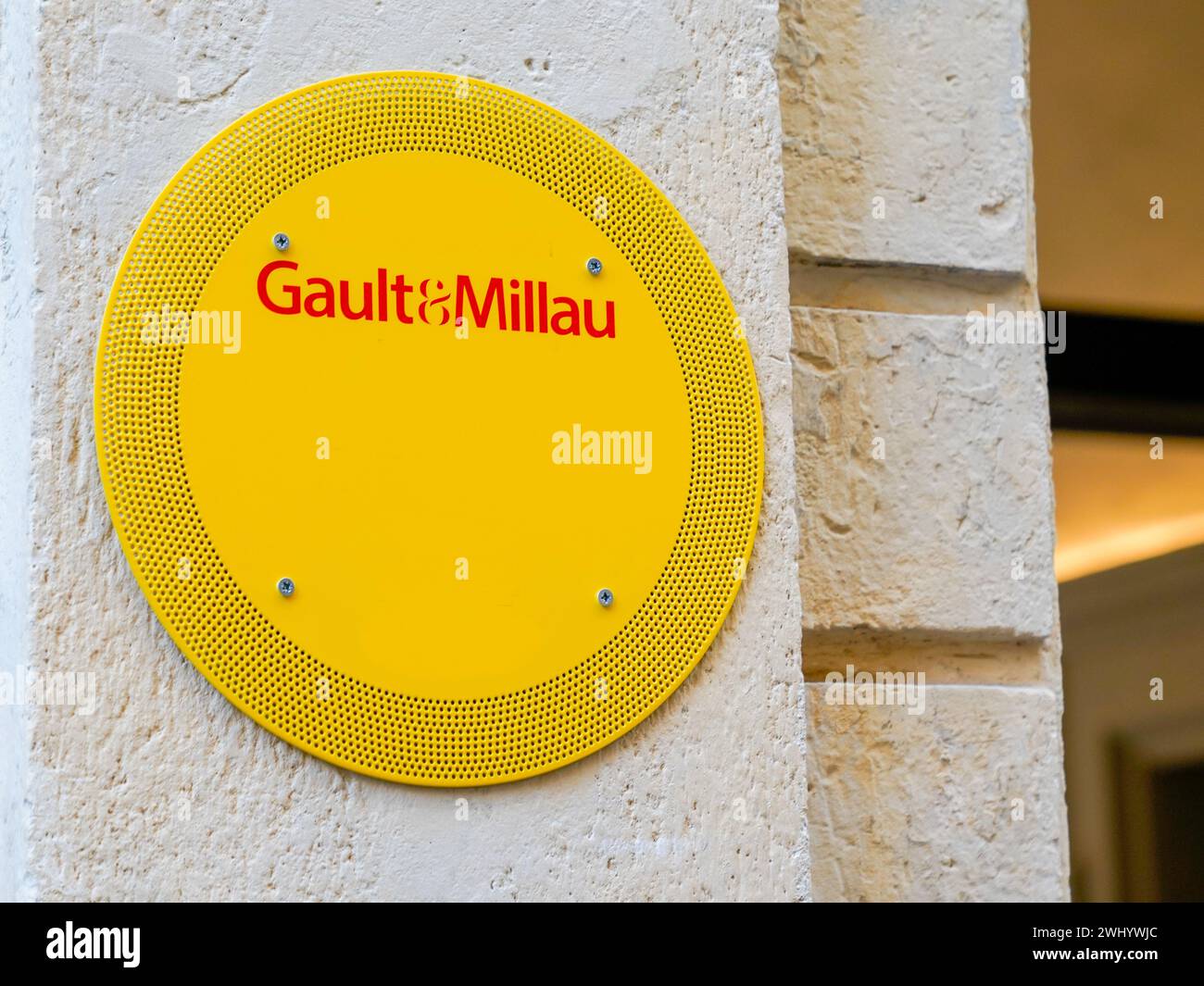 Bordeaux , France - 02 07 2024 : Gault & Millau logo brand and yellow